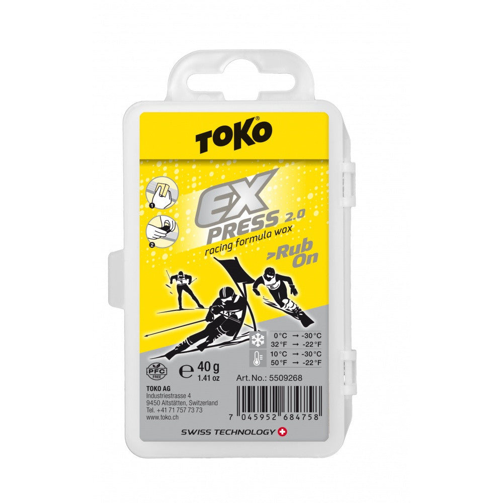 Toko Express Racing Rub On Ski Wax 40G - Fluoro Free (5509268