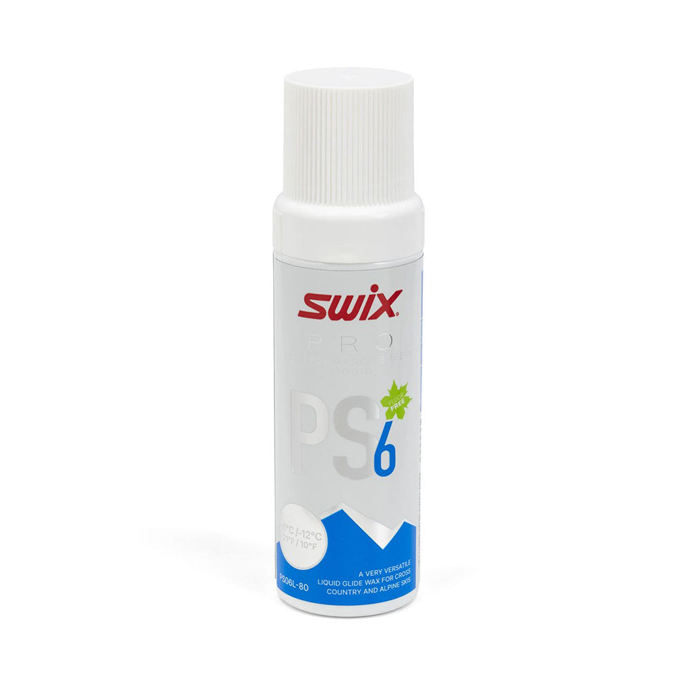 Swix PS6 Ski Snowboard Glide Liquid Blue Wax 80ml - (PS06-80)