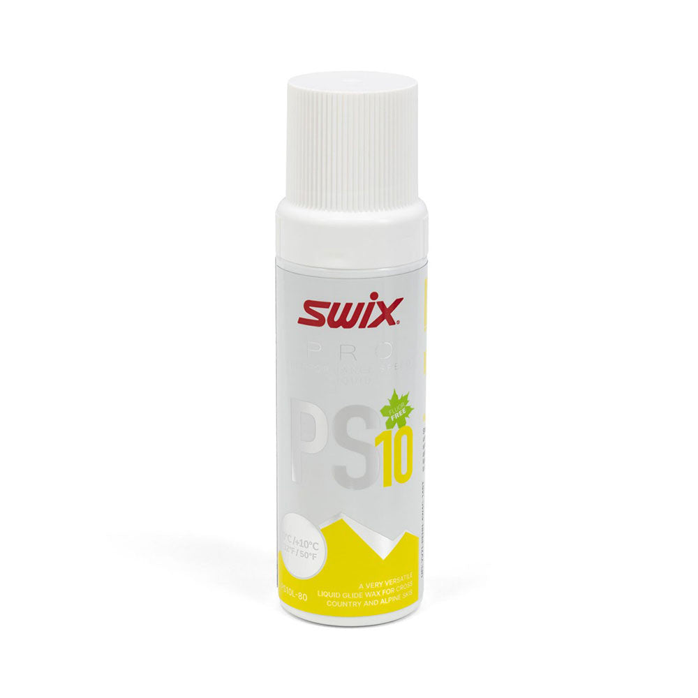 Swix PS10 Ski Snowboard Glide Liquid Yellow Wax 80ml - (PS10-80)