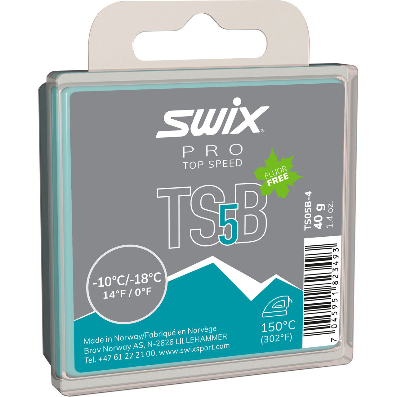 Swix Pro Top Speed Ski Snowboard Race Wax Black TS5B 40g - (TS05B