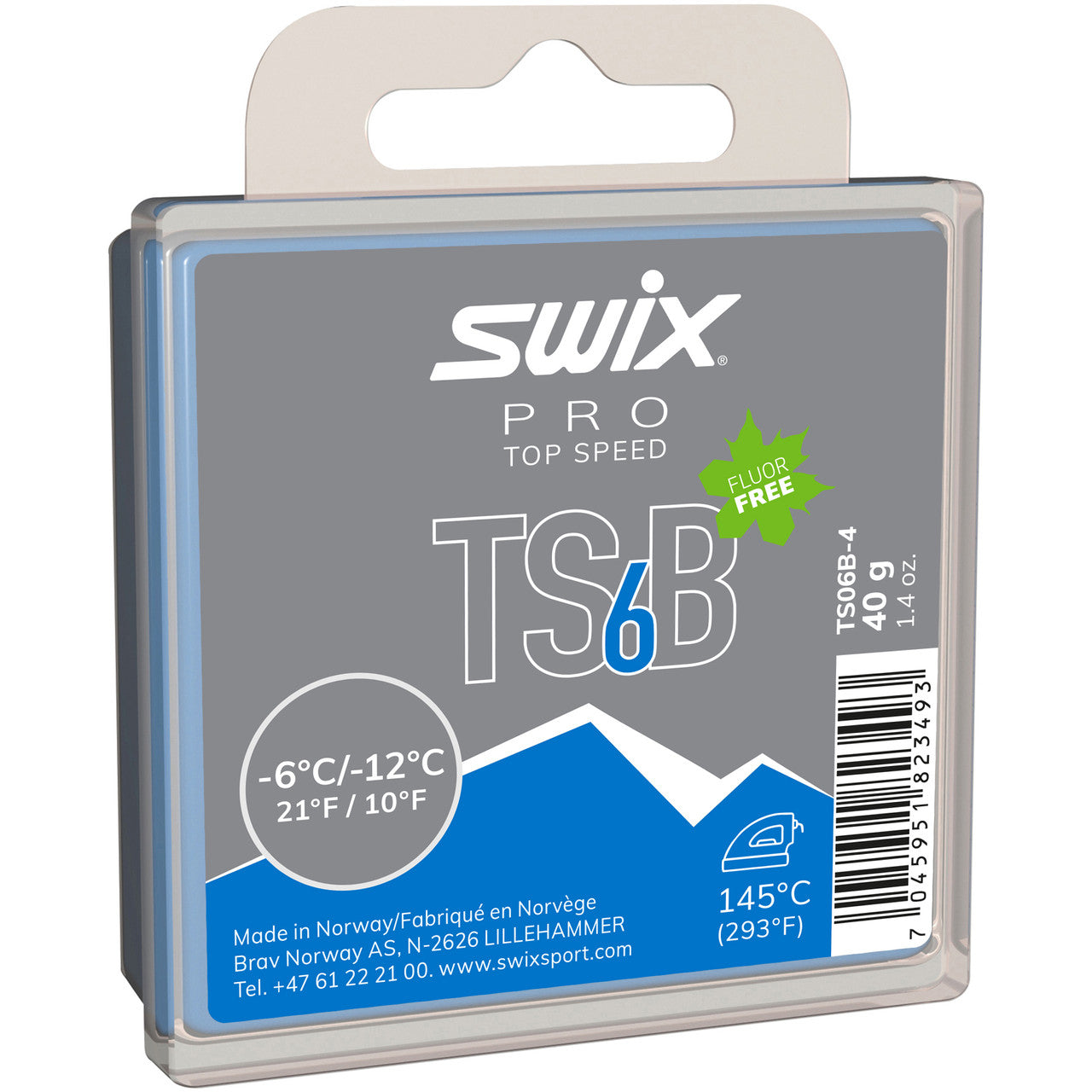 Swix Pro Top Speed Ski Snowboard Race Wax Black TS6B 40g - (TS06B-4)