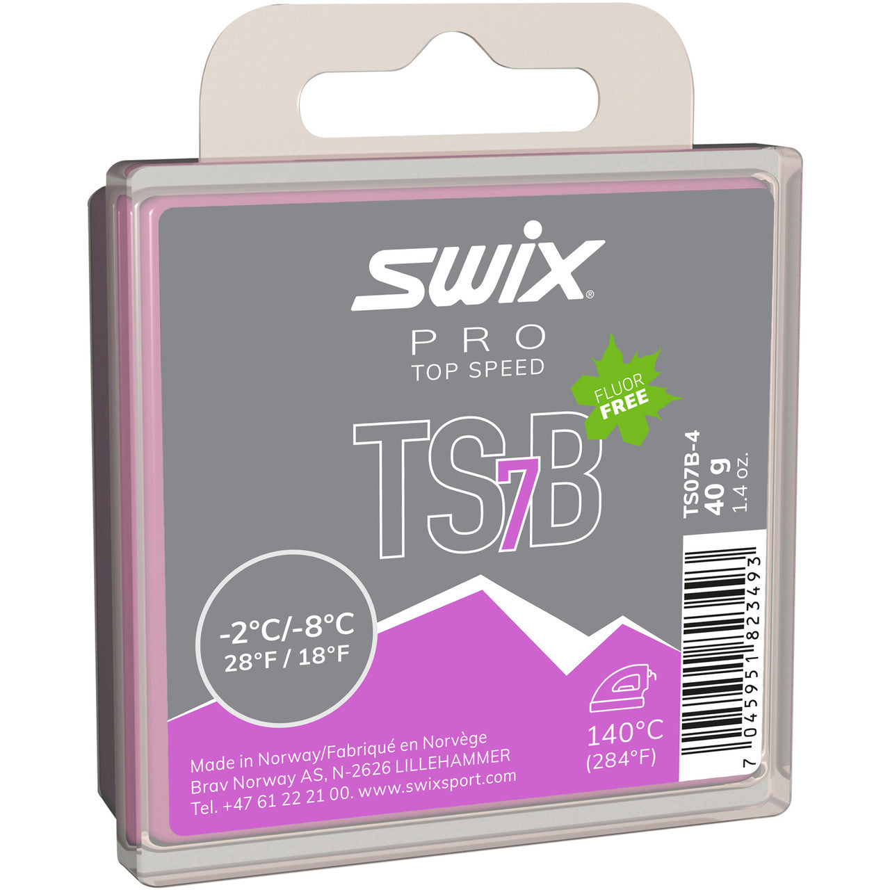 Swix Pro Top Speed Ski Snowboard Race Wax Black TS7B 40g - (TS07B-4)