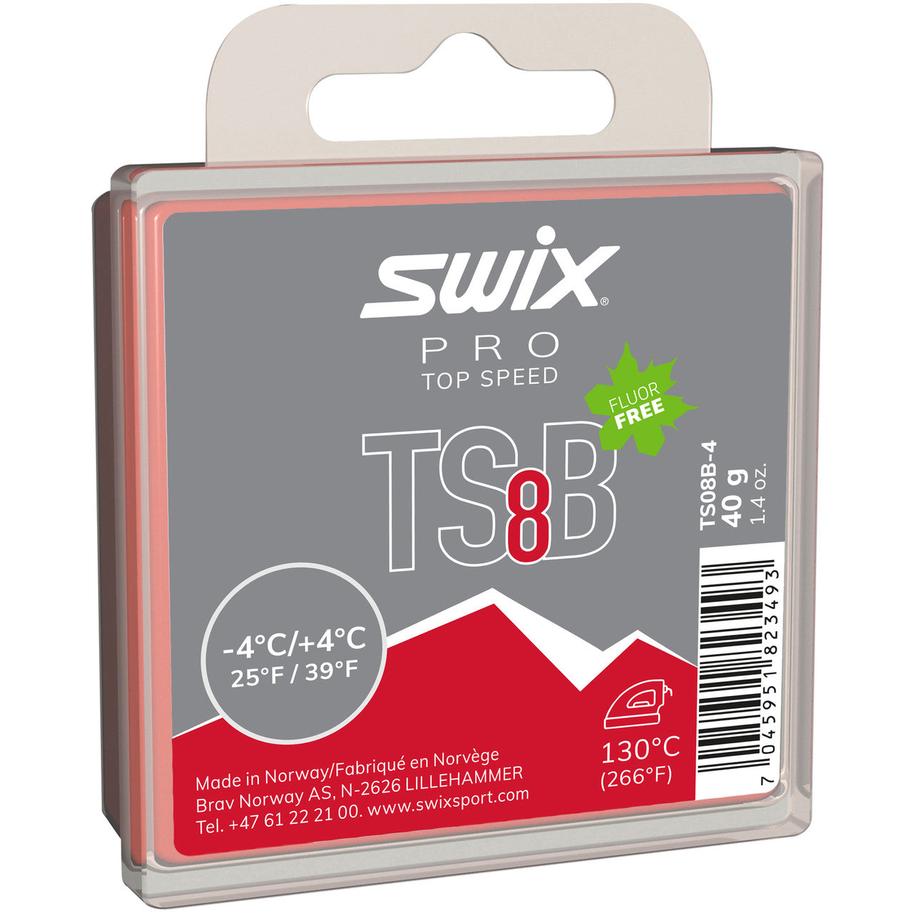 Swix Pro Top Speed Ski Snowboard Race Wax Black TS8B 40g - (TS08B