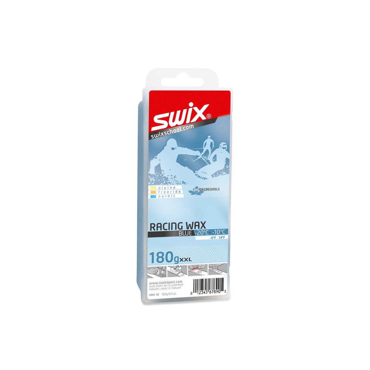 Swix Bio-Degradable Ski Snowboard Wax UR6-18 Cold - (UR6-18)
