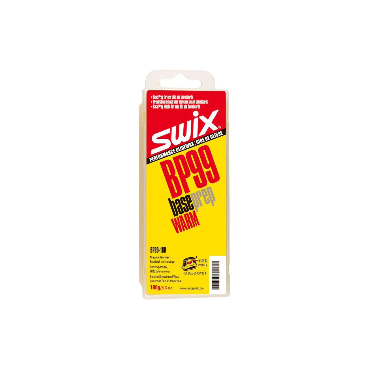 Swix Base Prep Ski Wax 180g BP99 Warm Soft - (BP99-18)