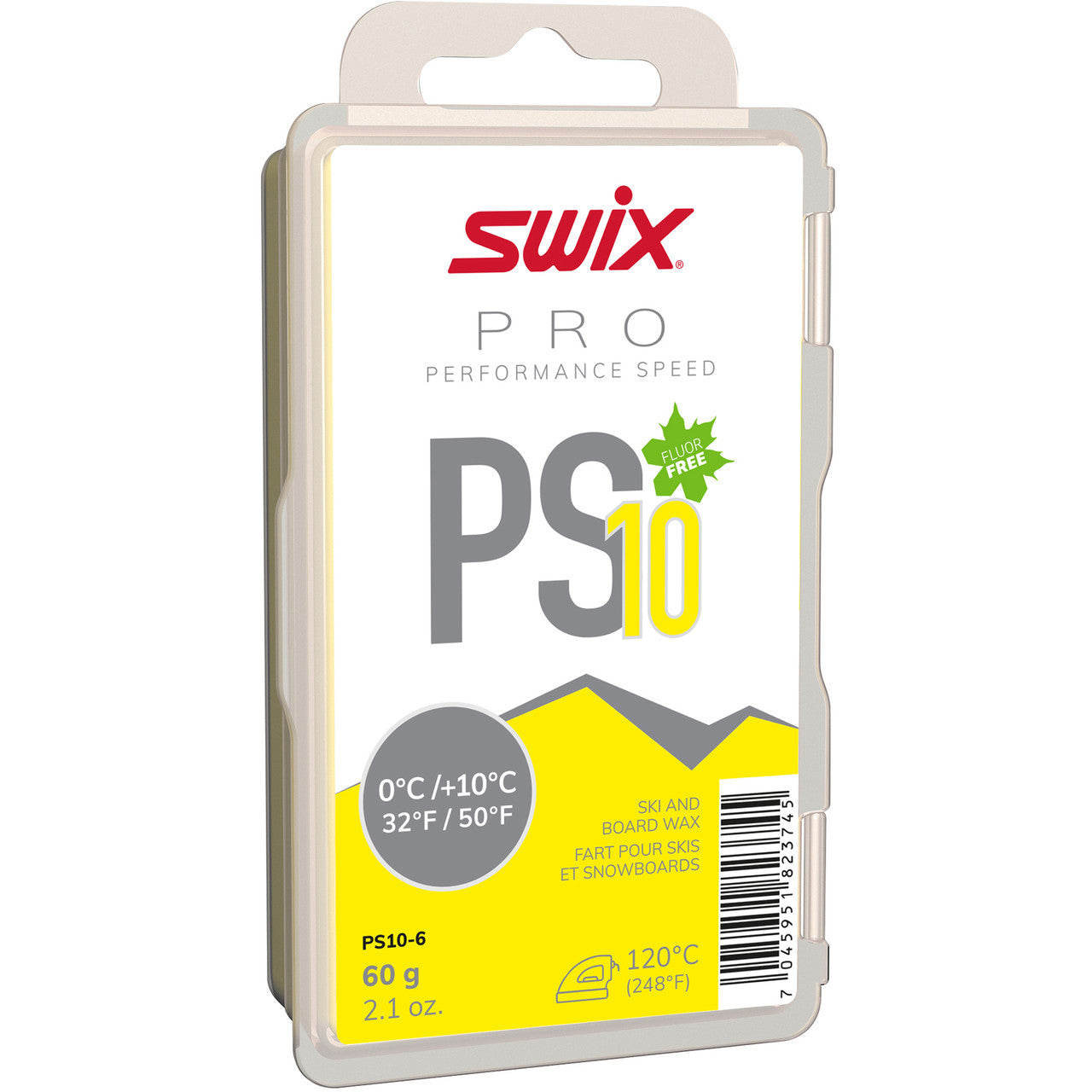Swix PS10 Ski Snowboard Glide Wax 60g - (PS10-6)