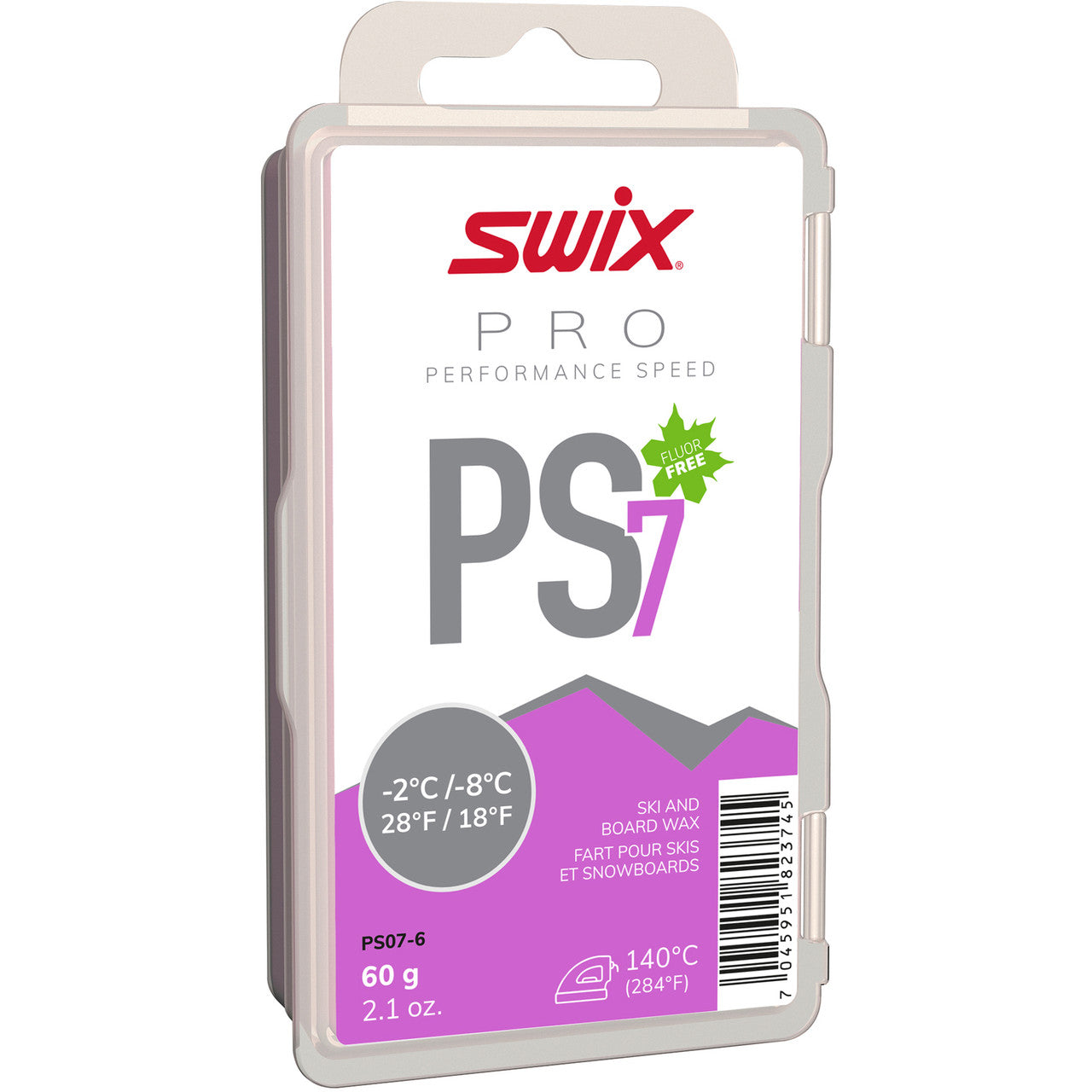 Swix PS7 Ski Snowboard Glide Wax 60g - (PS07-6)