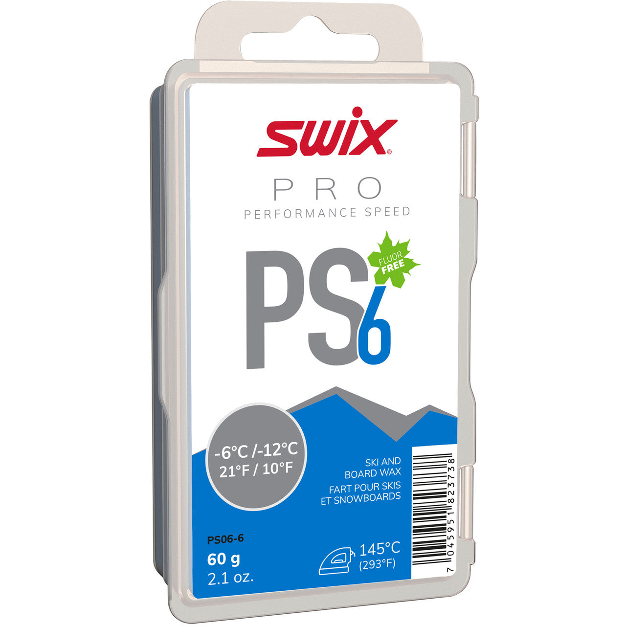 Swix PS6 Ski Snowboard Glide Wax 60g - (PS06-6)