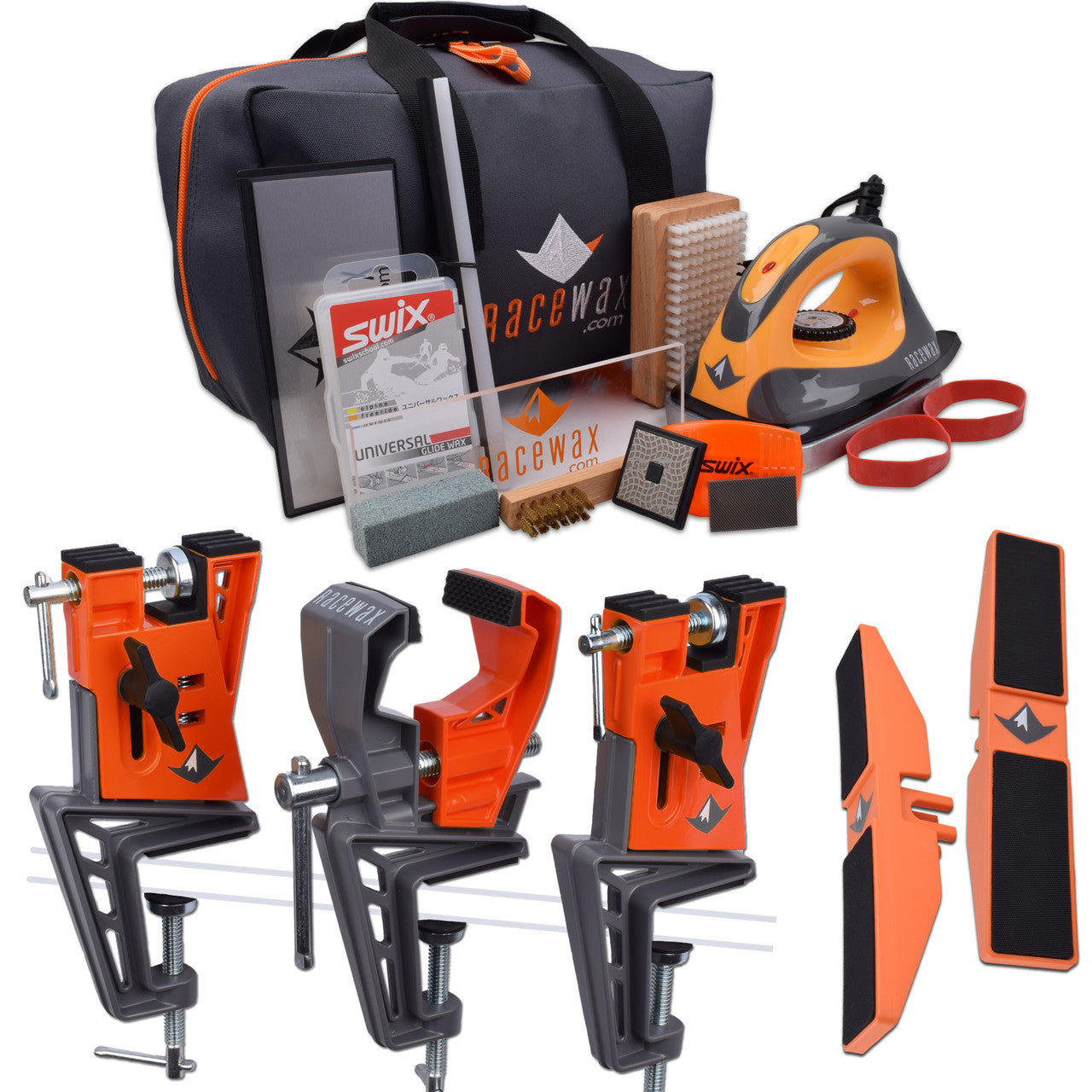 RaceWax Diamond Ski Wax Tuning Kit + Metal World Cup Ski Vise +