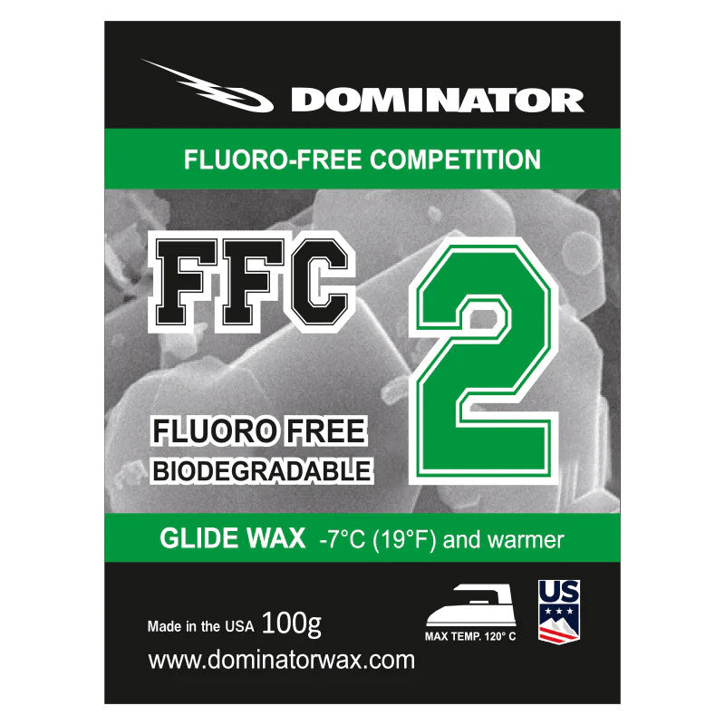 Dominator Flouro-Free Competition 2 Biodegradable Glide Wax 100g - (-7° C and Warmer)