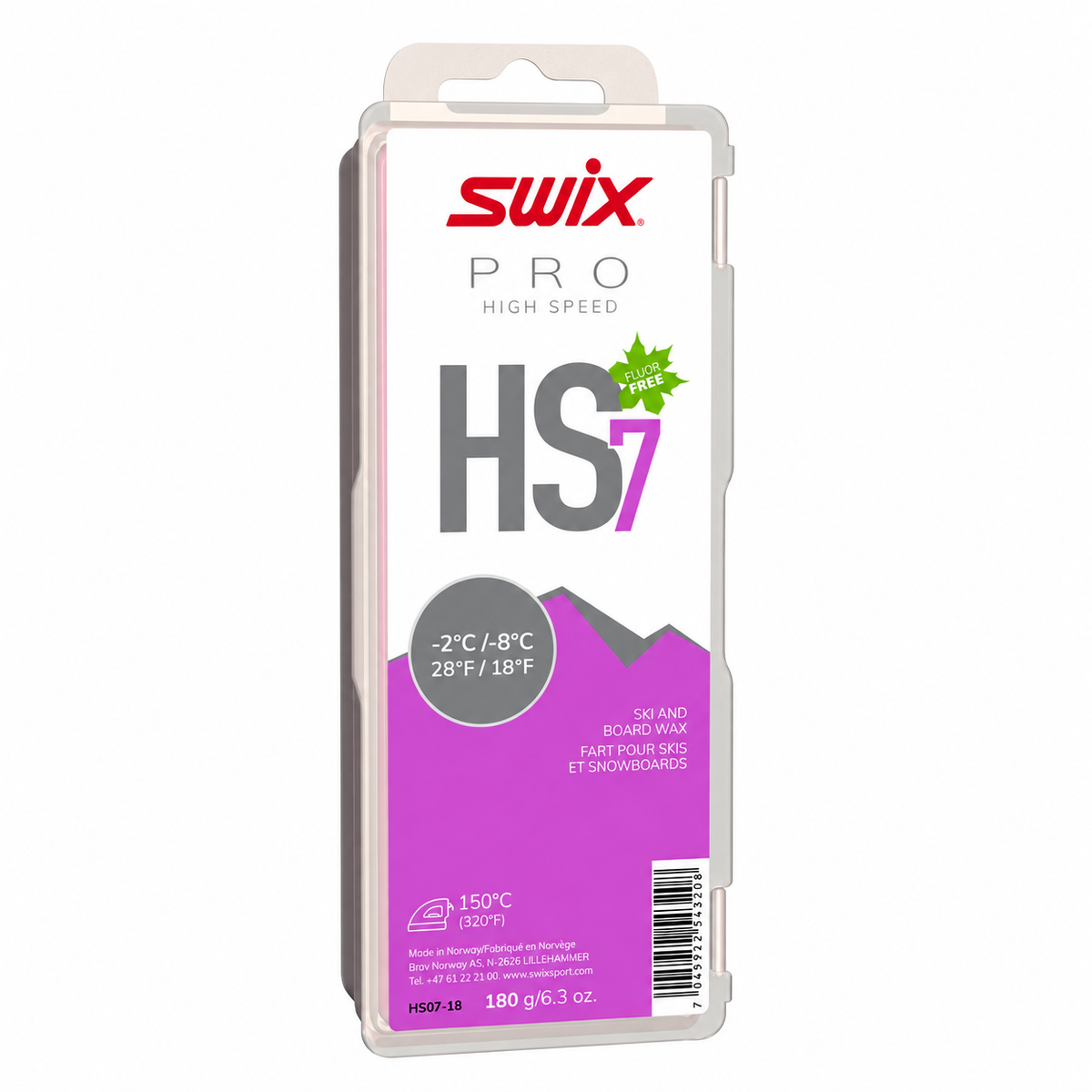 Swix HS7 Ski Snowboard Glide Wax HS07-6 180g - (HS07-18)