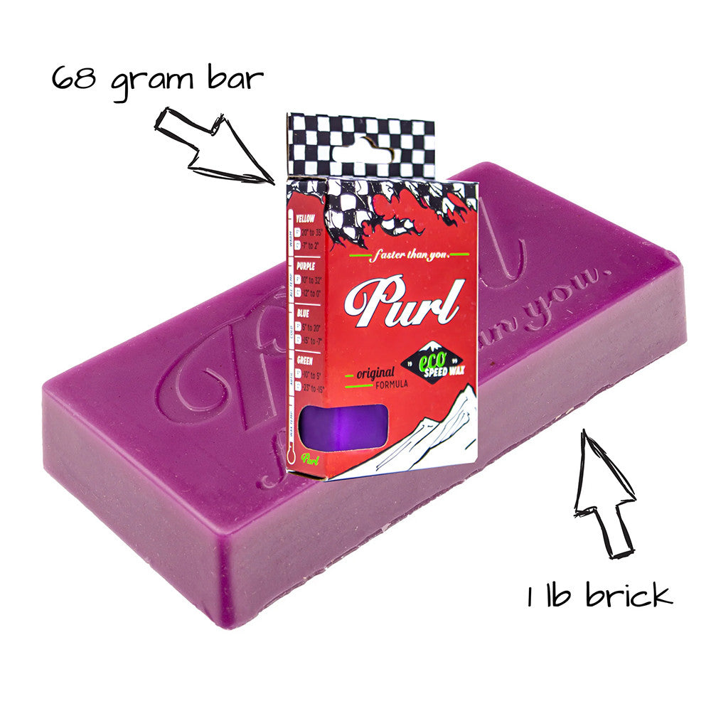 Purl All-Temp/Universal Purple Ski and Snowboard Wax - 454g - (2001)