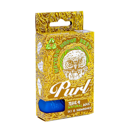 Purl Natural Ski Wax and Snowboard Wax - Cold/Winter, Blue - (1013)