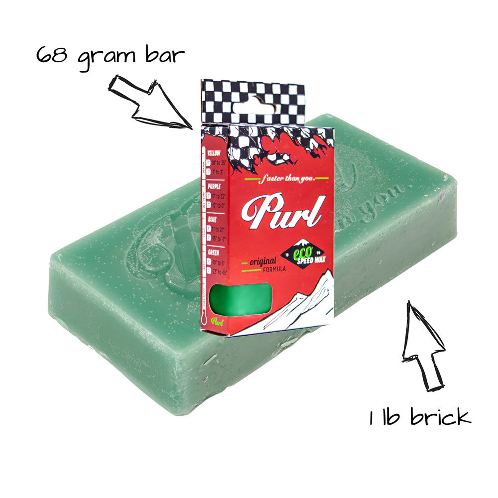 Purl Sub-Zero/Arctic Green Ski and Snowboard Wax - 68g - (1004)