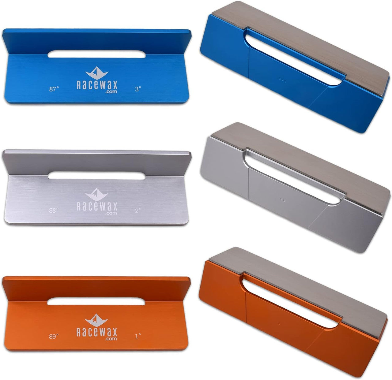 RaceWax Set of 3 Stainless Steel Plate Aluminum Ski Side Bevel File Guides 87/3 88/2 89/1