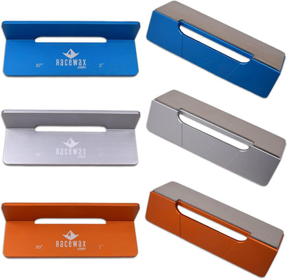 RaceWax Set of 3 Stainless Steel Plate Aluminum Ski Side Bevel File Guides 87/3 88/2 89/1
