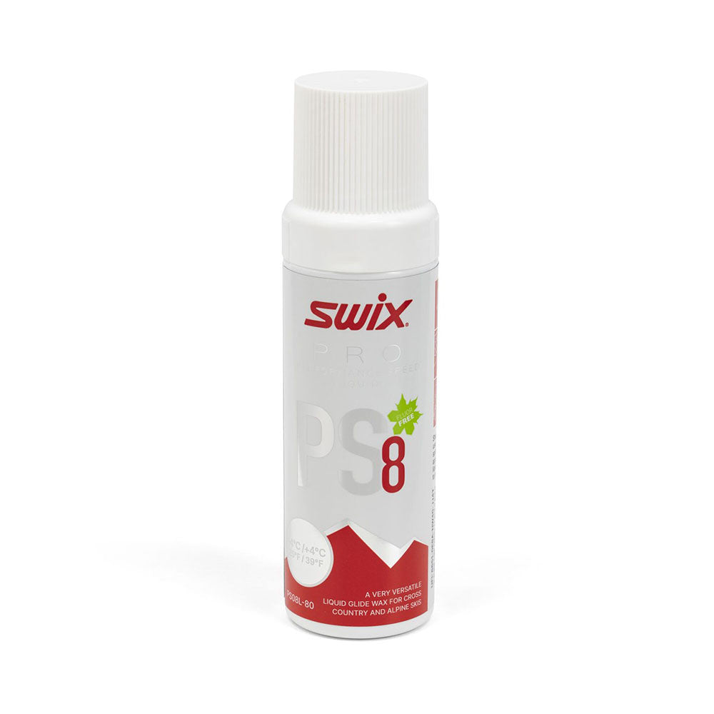 Swix PS8 Ski Snowboard Glide Liquid Red Wax 80ml - (PS08-80) | RaceWax