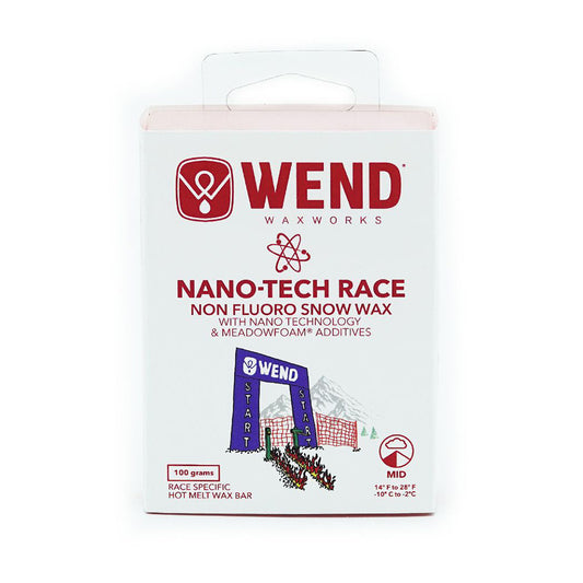 WEND NT Nano-Tech Race Wax Hot Melt Mid Red Bar - 100g - (WRR-A)