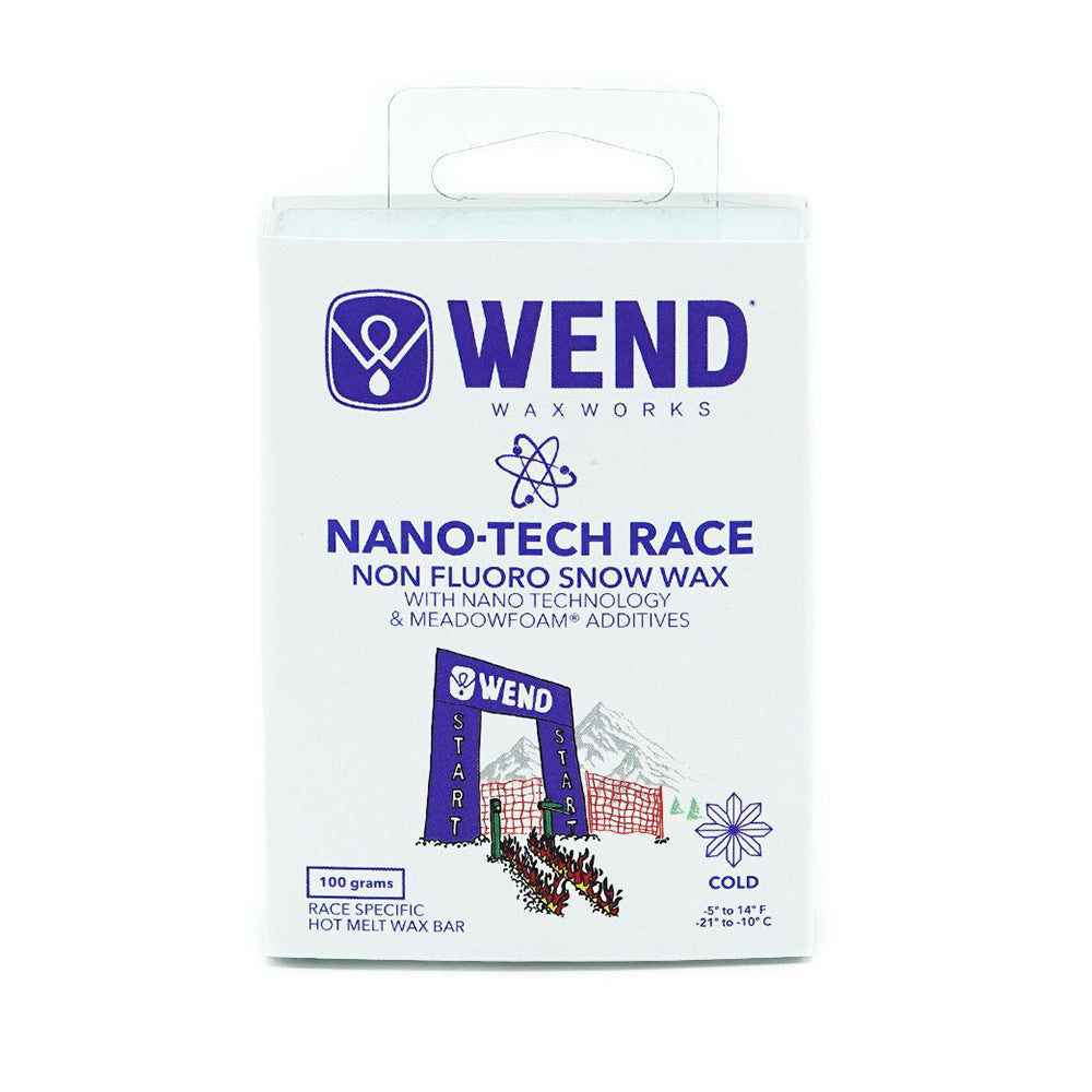 WEND NT Nano-Tech Race Wax Hot Melt Cold Blue Bar - 100g - (WRB-A)