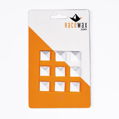 RaceWax Full Set of Nine Metal Pyramid Studs Stomp Pad 9 White