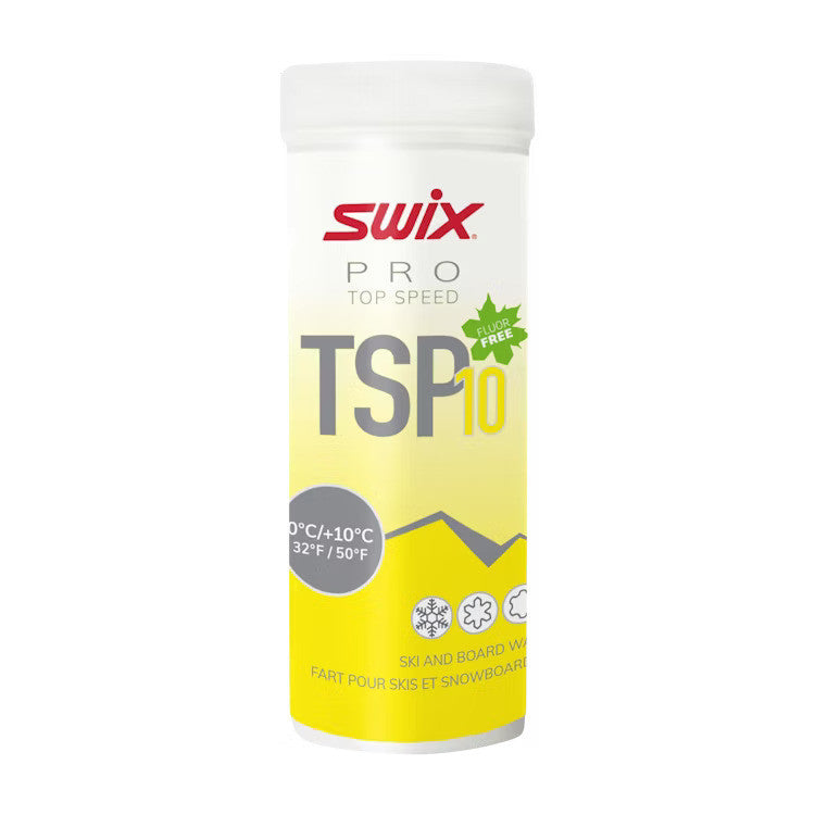 Swix Pro Top Speed Wax TSP10 Powder Yellow, 0°C/+10°C, 40g - (TSP10-4)