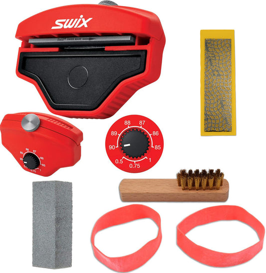 RaceWax Multi  Edge Kit 80mm - Yellow Diamond Stone for Ski Base and Side with Gummi & More - (ZL-7011)