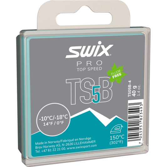 Swix Pro Top Speed Ski Snowboard Race Wax Black TS5B 40g - (TS05B-4)