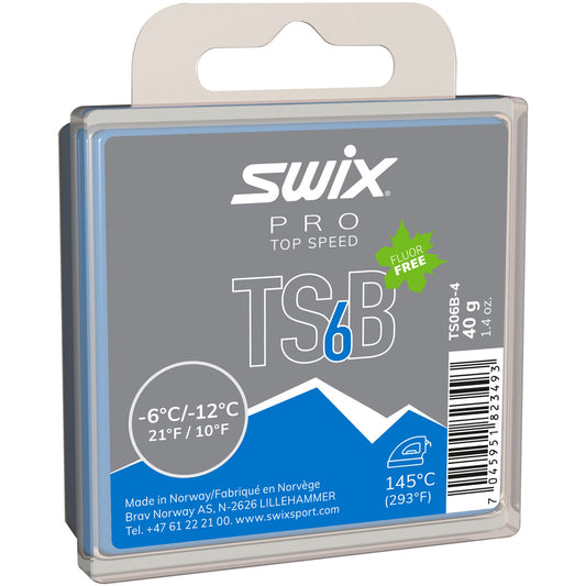 Swix Pro Top Speed Ski Snowboard Race Wax Black TS6B 40g - (TS06B-4)