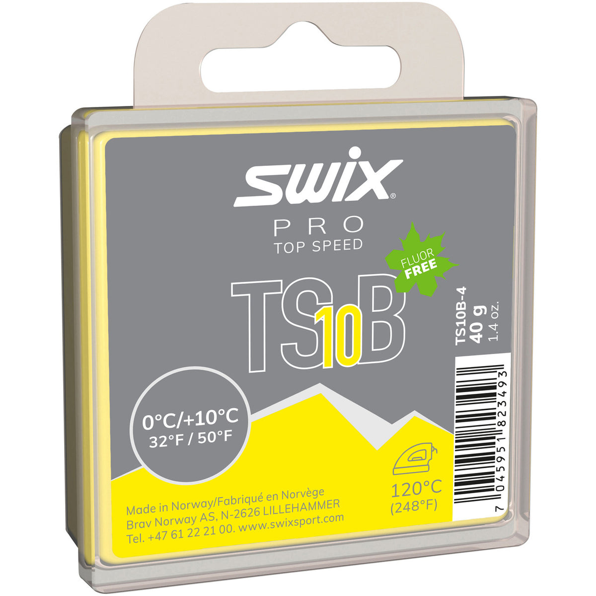 Swix Pro Top Speed Ski Snowboard Race Wax Black TS10B 40g - (TS10B 