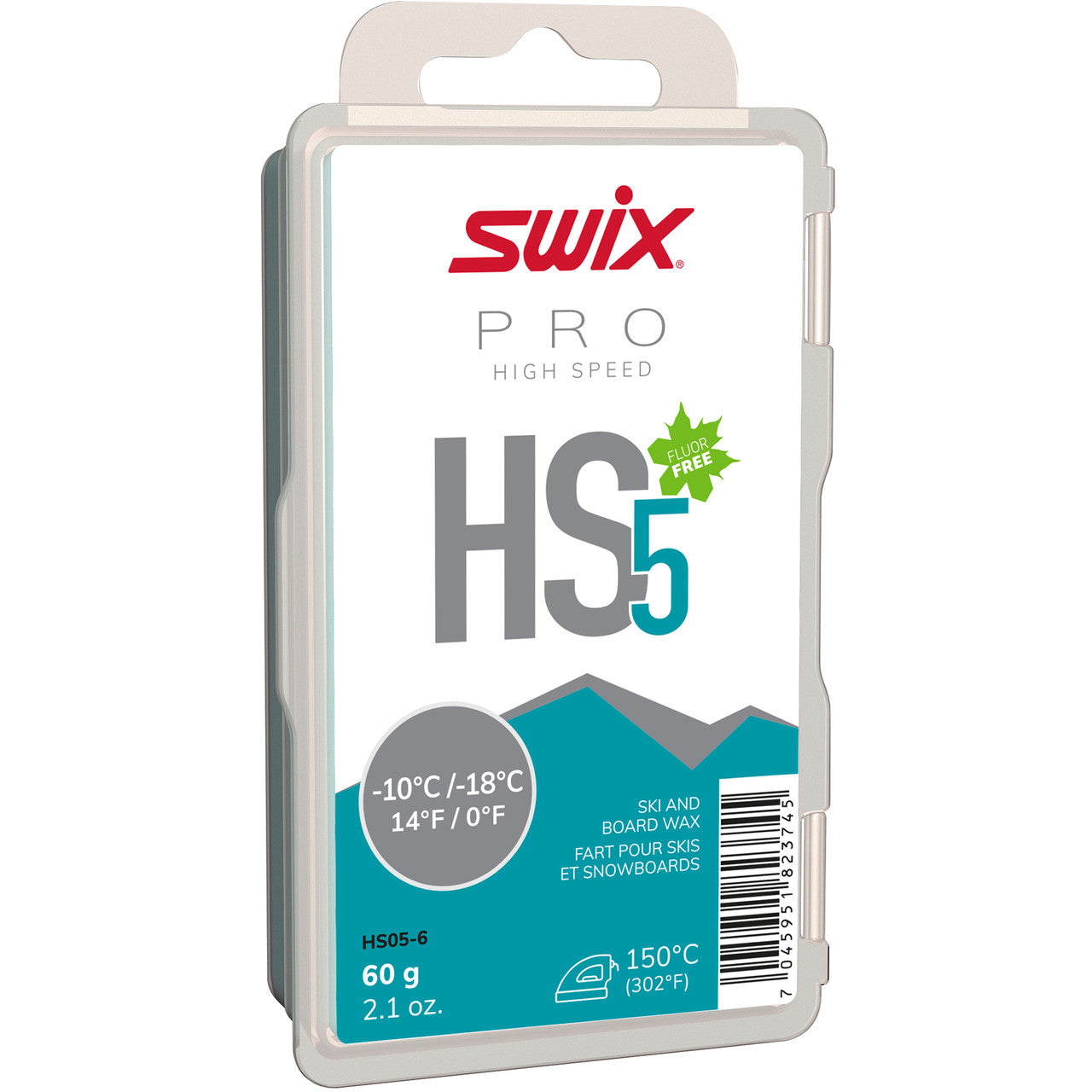 Swix HS5 Ski Snowboard Glide Wax HS05-6 60g - (HS05-6)