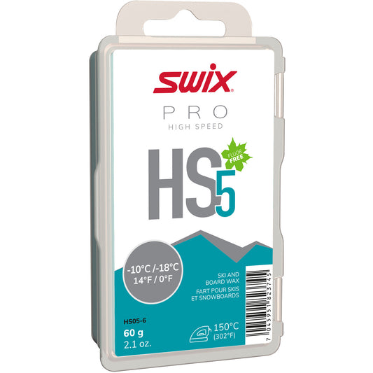 Swix HS5 Ski Snowboard Glide Wax HS05-6 60g - (HS05-6)