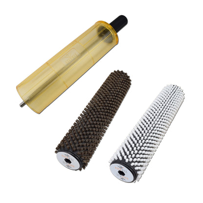 RaceWax Snowboard 300mm Roto brush wax Kit Axle-Shield with Nylon and Horsehair Brush - Snowboard waxing kit - (ZL-7000)
