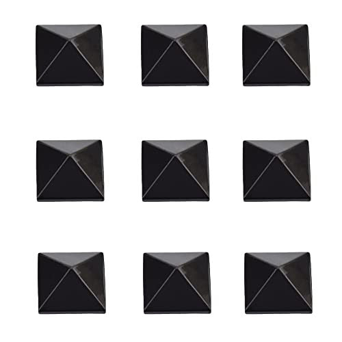 RaceWax Full Set of Nine Metal Pyramid Studs Stomp Pad 9 Black - (PC-2990)