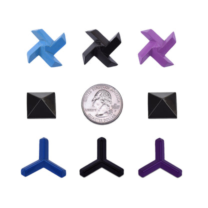 Ninja Snowboard Studs Stomp Pad by RaceWax Six 4-Point Studs in Blue - (PC-4320)