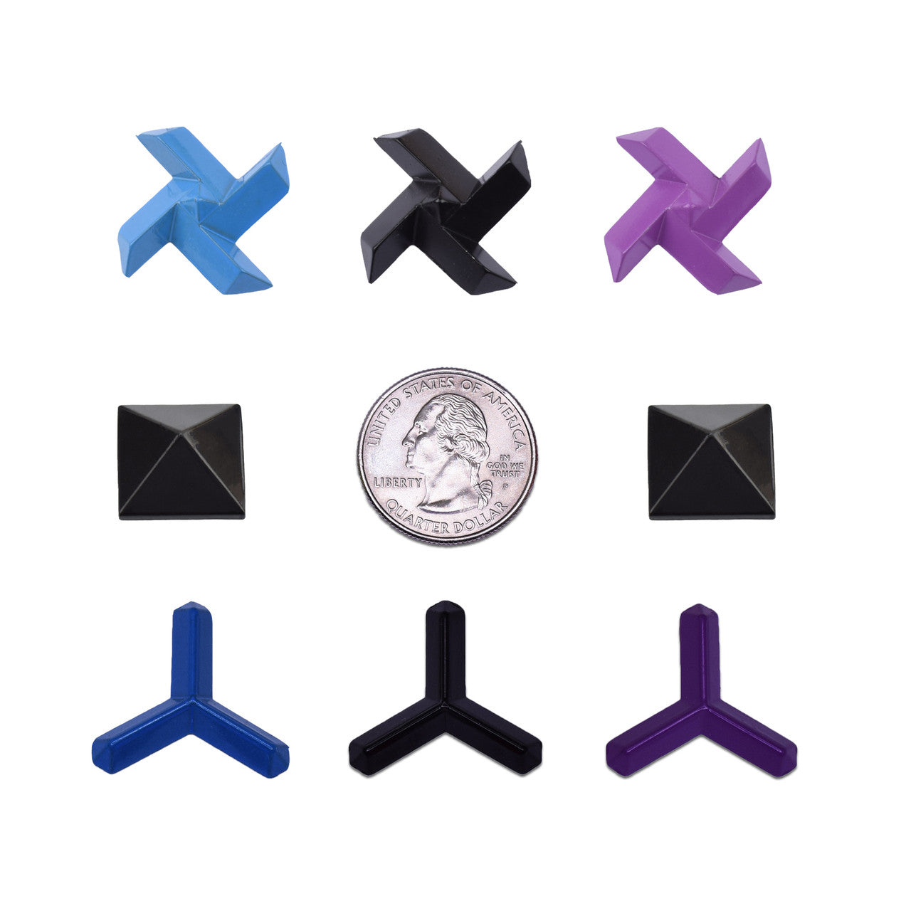 Ninja Snowboard Studs Stomp Pad by RaceWax Nine 3-Point Studs in Blue - (RA-0875)