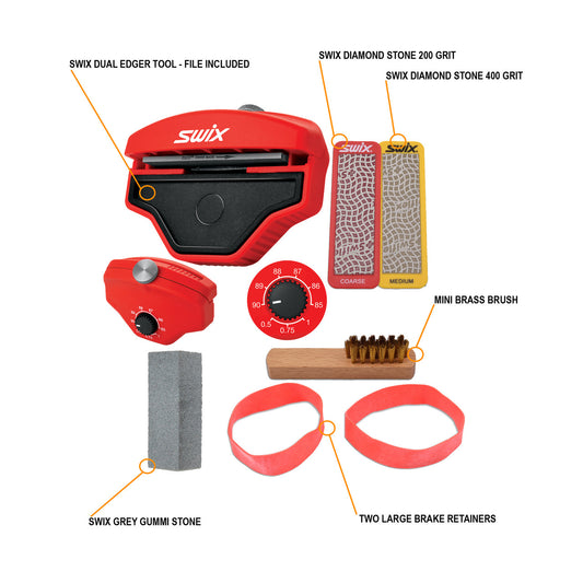 RaceWax Dual Edge Kit (RY) Ski Base-Side Tool +Diamonds +Gummi & More - (ZL-7552) - secondary image