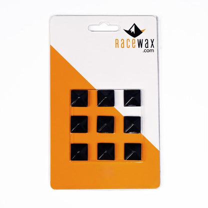 RaceWax BUNDLE Set of Nine Metal Pyramid Studs Stomp Black and White Pad