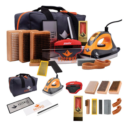 RaceWax Digital Elite Ski Snowboard Tuning Kit: Complete Edge-Base Tools, Wax, Iron - (FD-1000)