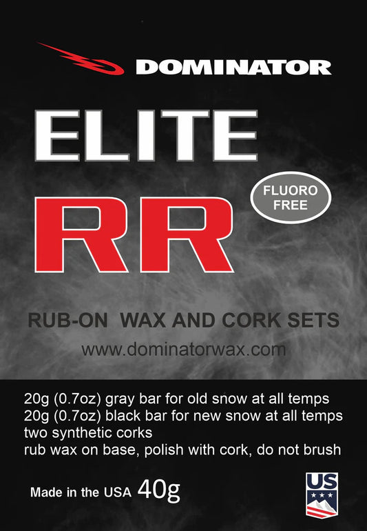 Dominator Flouro-Free Elite RR Rub-on Wax and Cork Sets 40g