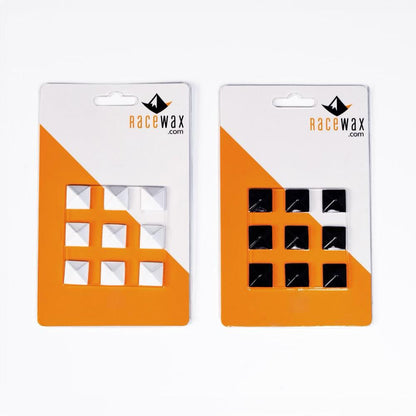 RaceWax BUNDLE Set of Nine Metal Pyramid Studs Stomp Black and White Pad