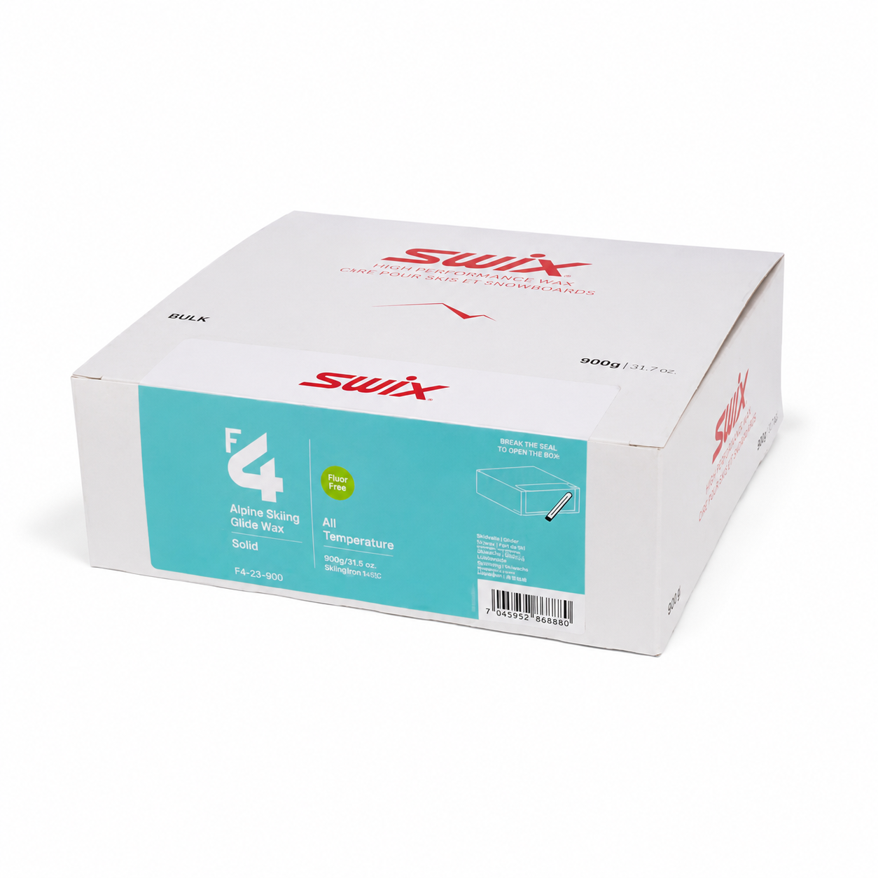 SWIX F4 New Formula Non-Fluoro Ski Wax Large 900g in Bulk Tub No Lid - (F4-23-900)