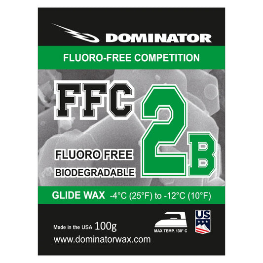 Dominator Flouro-Free Competition 2B Biodegradable Glide Wax 100g - (-4° C to 12° C)