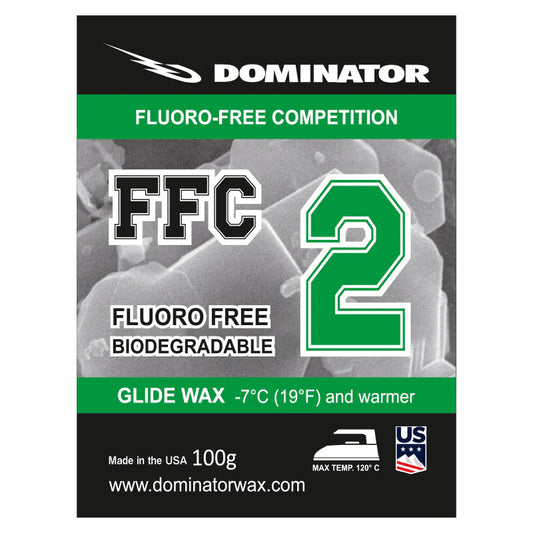 Dominator Flouro-Free Competition 2 Biodegradable Glide Wax 100g - (-7° C and Warmer)
