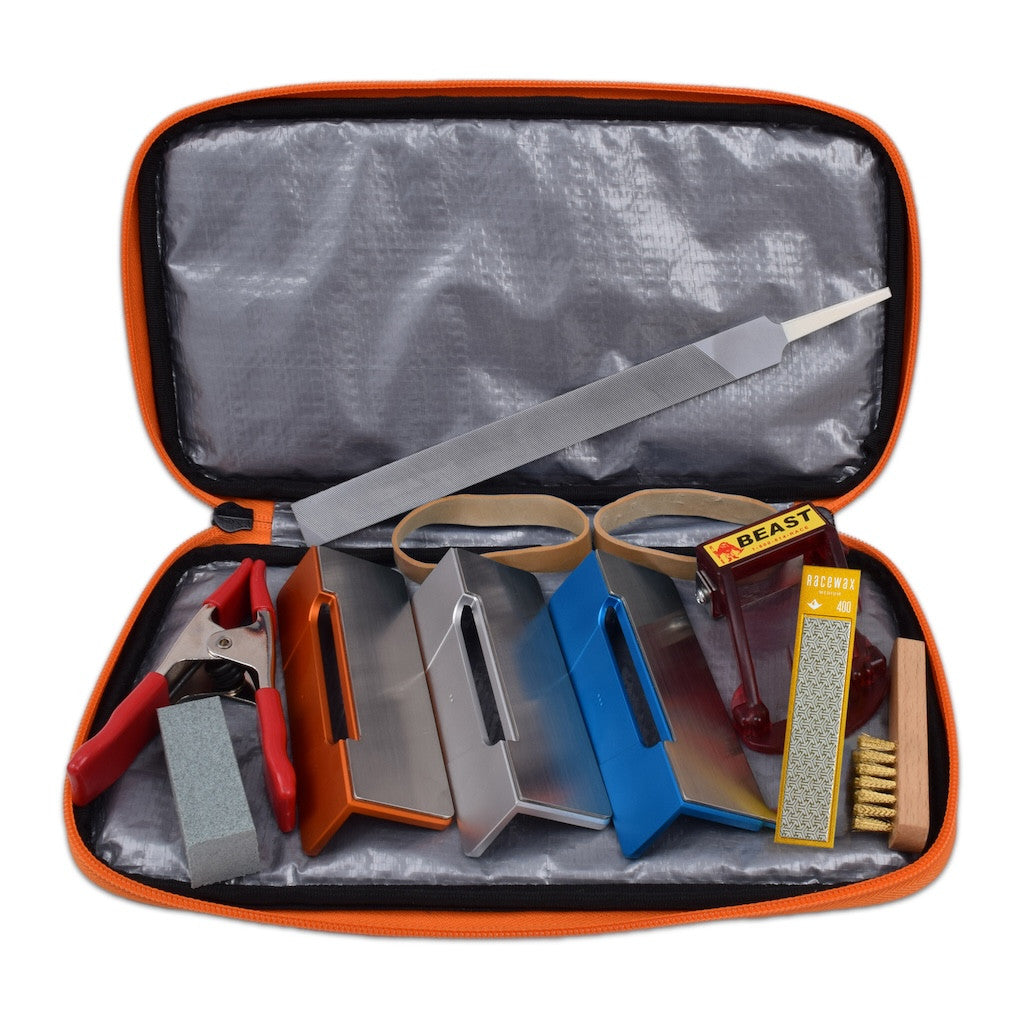 RaceWax Pro Edge Kit with Steel-Plated Side Angle Tools + Base Bevel -