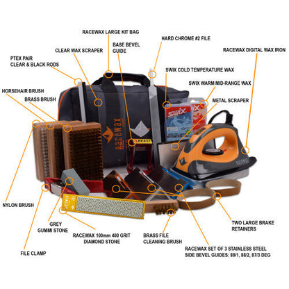 RaceWax Pro Tune Digital Iron Ski Snowboard Tuning Kit - (MR-9505)