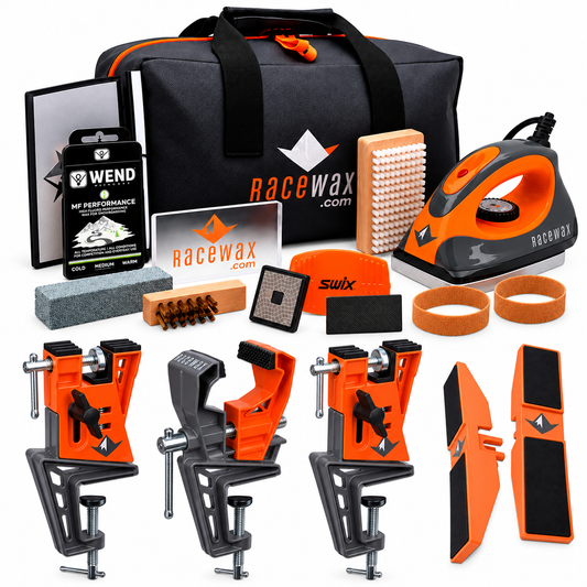 RaceWax Diamond Ski Wax Tuning Kit + Metal World Cup Ski Vise + Snowboard Adapter - (ZB-5518)