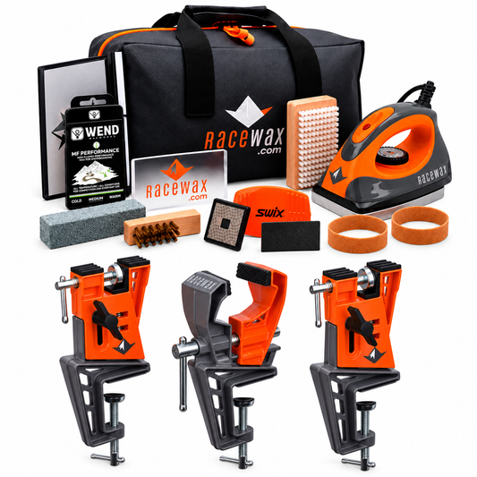 RaceWax Diamond Ski Wax Tuning Kit Plus All Metal World Cup Ski Vise - (ZS-7919)