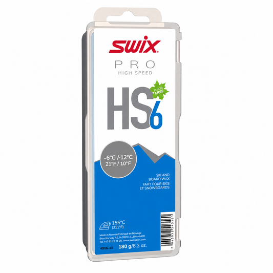 Swix HS6 Ski Snowboard Glide Wax HS06-18 180g - (HS06-18)