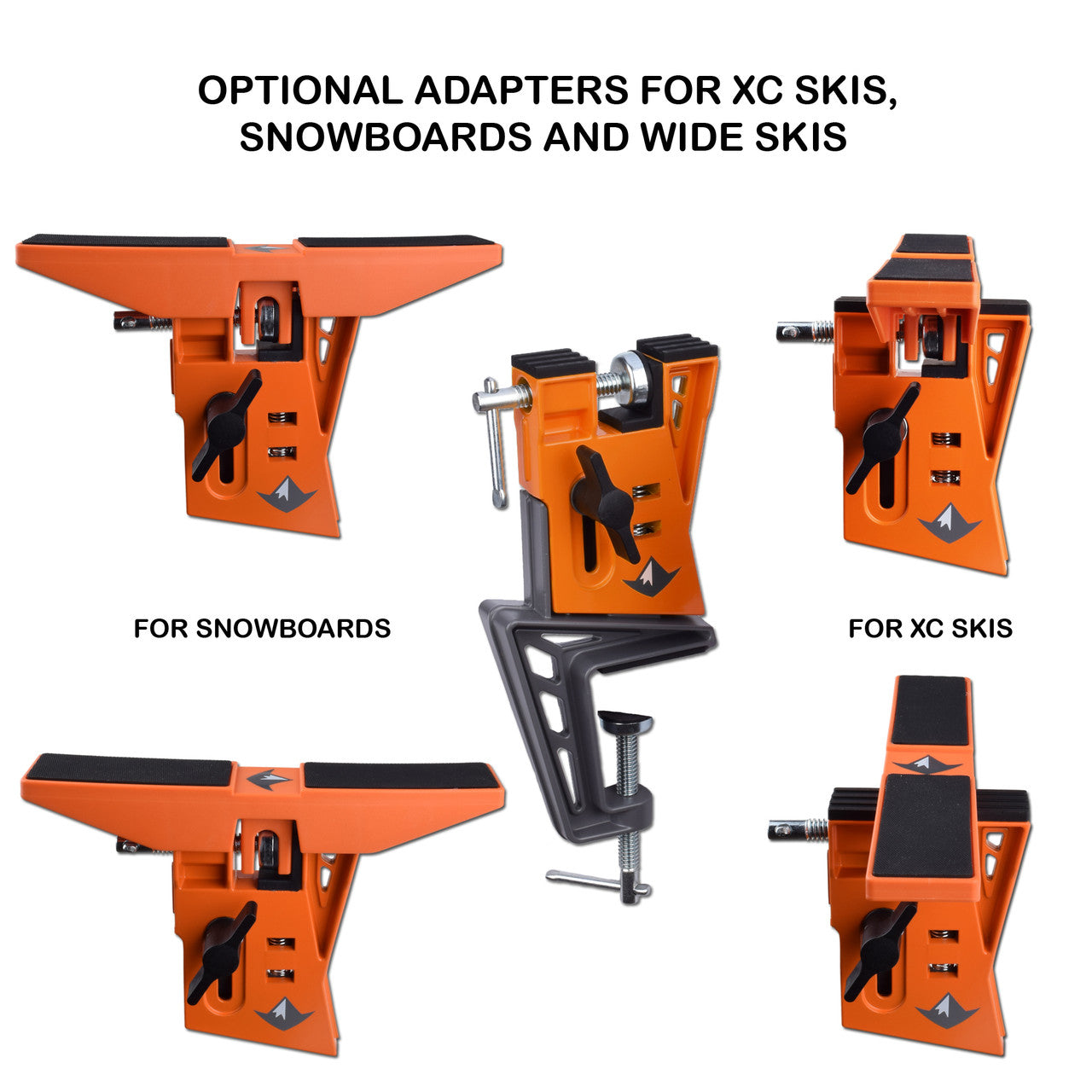 RaceWax Pro Tune Ski Wax Tuning Kit + Metal World Cup Ski Vise + Snowboard Adapter - (ZB-5552)